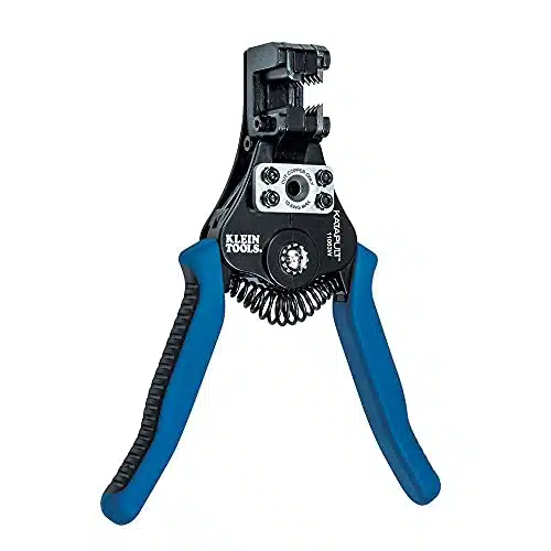 Klein Tools  Wire Cutter  Wire Stripper, Heavy Duty Automatic Wire Stripper Tool for AWG Solid and AWG Stranded Electrical Wire,BlueBlack