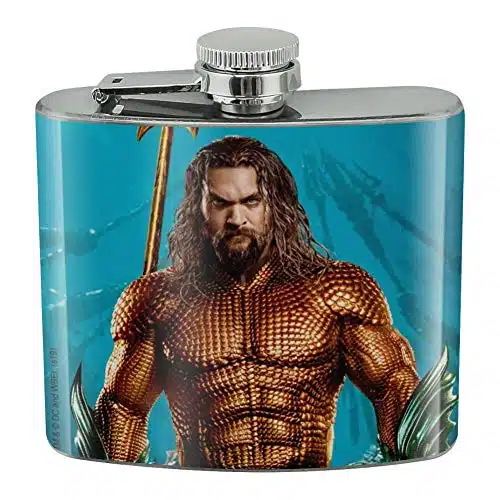 Aquaman Movie Jason Mamoa Full Costume Stainless Steel oz Hip Drink Kidney Flask