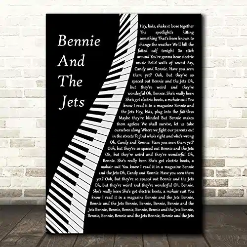 Bennie and The Jets Piano Song Lyric Quote Music Print