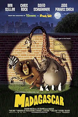MADAGASCAR () Original Authentic Movie Promo Poster x  SS   Ben Stiller   Chris Rock   David Schwimmer   Jada Pinkett Smith