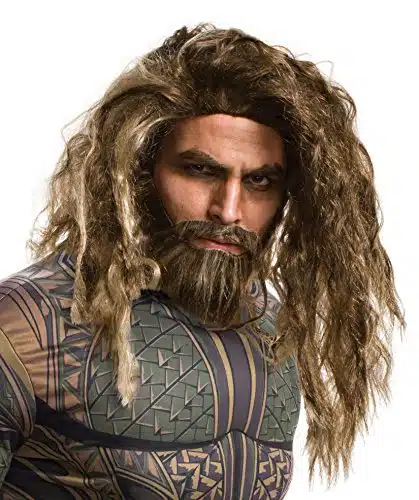 Rubie's mens Justice League Aquaman Beard and Costume Wig, As Shown, One Size US
