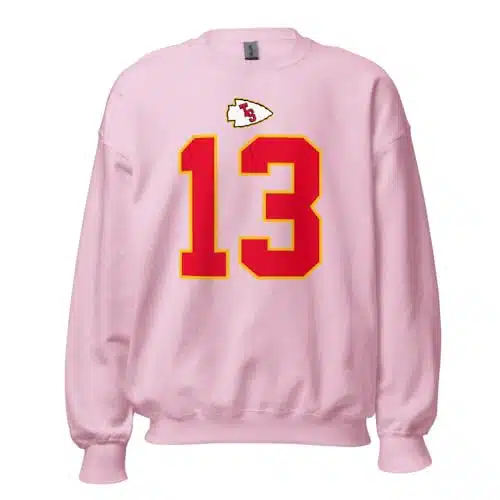 Travis Kelce Swift TS Chiefs Unisex Crewneck Sweatshirt Light Pink