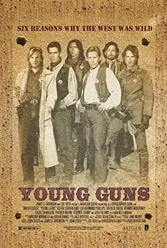 Young Guns Movie Emilio Estevez harlie Sheen Decor Wall xPoster Print