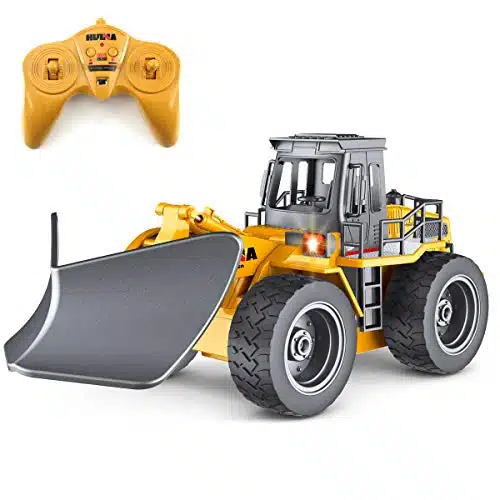 fisca RC Truck Remote Control Snow Plow Channel G Alloy Snow Sweeper Vehicle D Tractor Toy with Lights for Kids