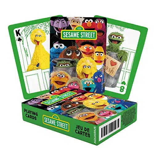 AQUARIUS Sesame Street Playing Cards   Sesame Street Cast Deck of Cards for Your Favorite Card Games   Officially Licensed Sesame Street Merchandise & Collectibles   Poker Size