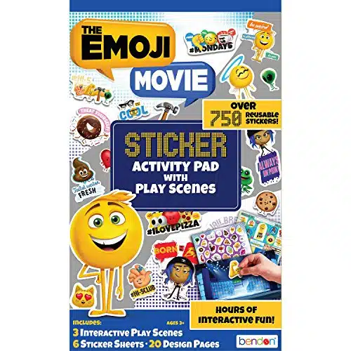 Bendon The Emoji Movie Double Sided Sticker Pad with Over Reusable Stickers (AS)