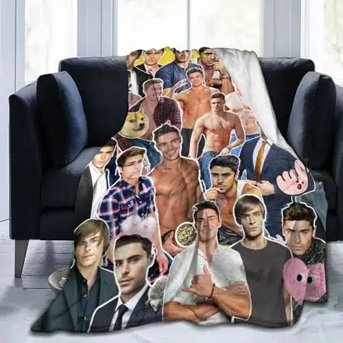 Blanket Zac Efron Soft and Comfortable Wool Fleece Throw Blankets for Sofa Office car Camping Yoga Travel Home Decoration Cozy Plush Beach Blanket Gift x