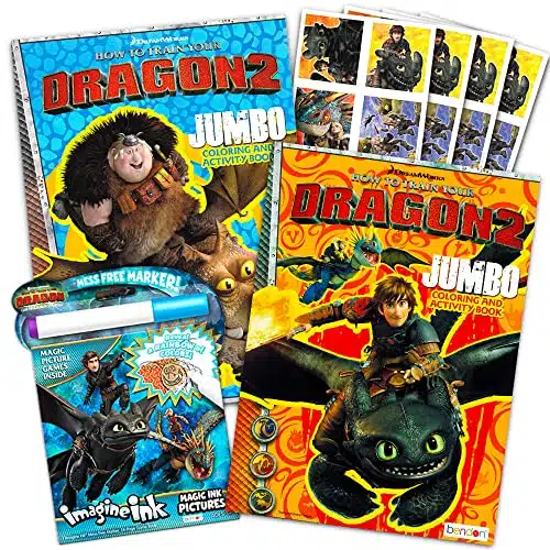 How To Train Your Dragon Ultimate Coloring and Activity Super Set    Activity Books, ess Free Magic Ink Coloring Book, and Stickers (Party Supplies)