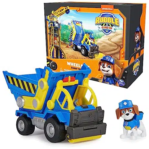 Rubble & Crew, Wheelers Dump Truck Toy with Movable Parts and a Collectible Action Figure, Kids Toys for Ages and Up