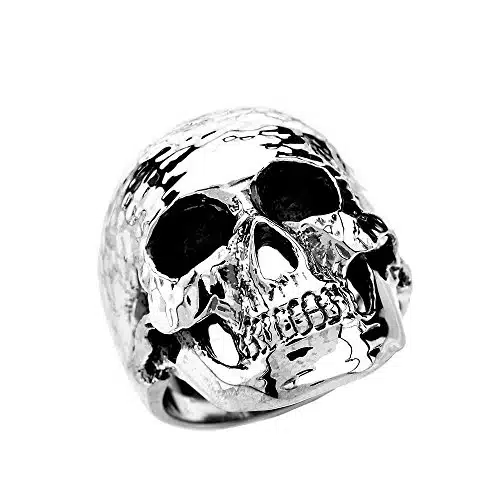 Sterling Silver Classic Skull Wide Cast Ring ()