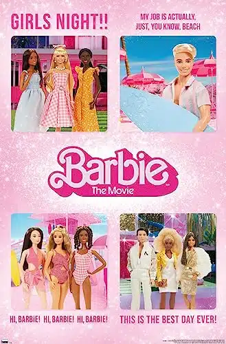 Trends International Mattel Barbie The Movie Quote Grid Wall, x , Unframed Version Poster, x