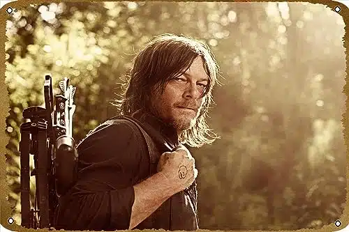Tv Show, Norman Reedus, The Walking Dead, Daryl Dixon Poster Metal Tin Sign Vintage Chic Art Decoration Wall Art Print Poster Wall Decoration xinch