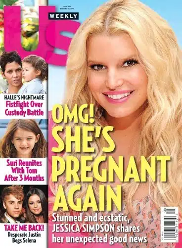 US Weekly   Jessica Simpson Is Pregnant Again   Justin Bieber Begs Selena Gomez to Take Him Back (December , )