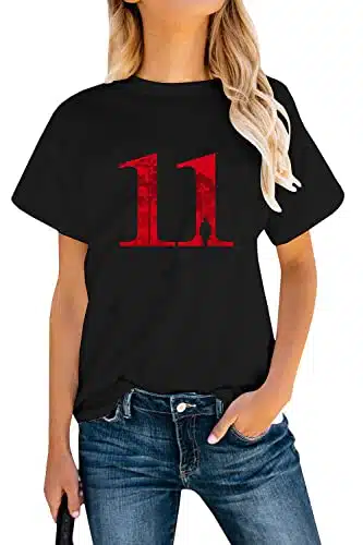 Women Teen Girls Stranger Eleven Graphic T Shirt Tees Tops Things Christmas
