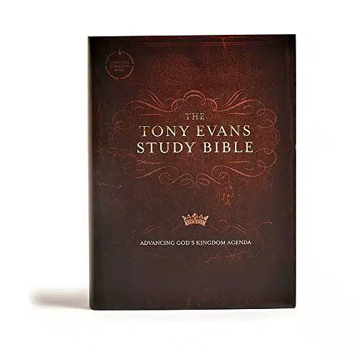 CSB Tony Evans Study Bible, Hardcover, Black Letter, Study Notes and Commentary, Articles, Videos, Charts, Easy to Read Bible Serif Type