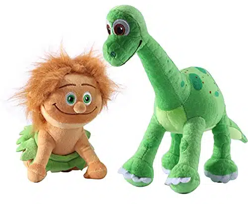 Tivcyi The Good Dinosaur Plush Toys Stuffed Animals Play Set  Spot The Child CM + Arlo Baby CM (Pack)