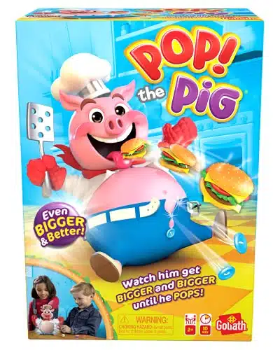 Goliath Pop The Pig   Bigger & Better   Belly Busting Fun as You Feed Him Burgers and Watch His Belly Grow, Multi Color